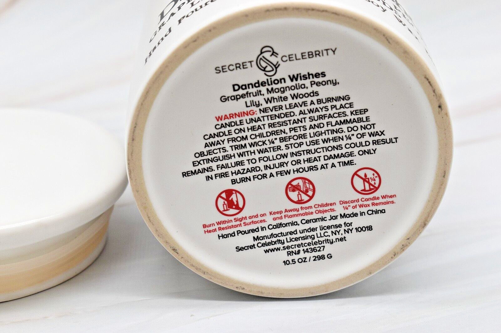 SECRET CELEBRITY Dandelion Wishes Soy Wax Blend Candle