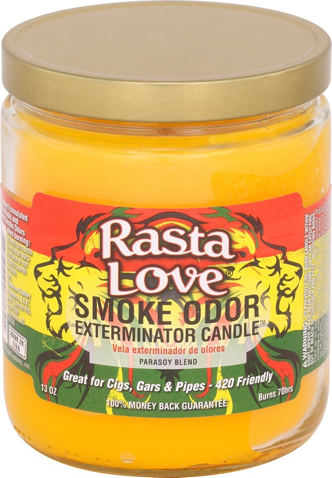 Smoke Odor Exterminator Candle Rasta Love (9) 13oz Jars Free Shipping