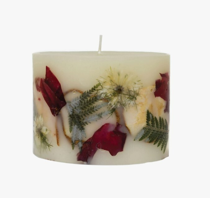 ROSY RINGS, SPICY APPLE BOTANICAL CANDLE, PETITE, 3″ TALL, 60 HRS, NEW