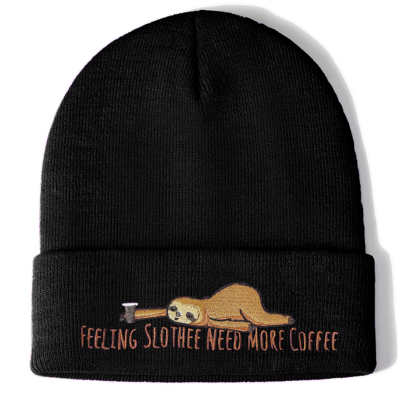Sloth Gifts Hat Beanie For Women Men Coffee Lover Funny Cute Accessories