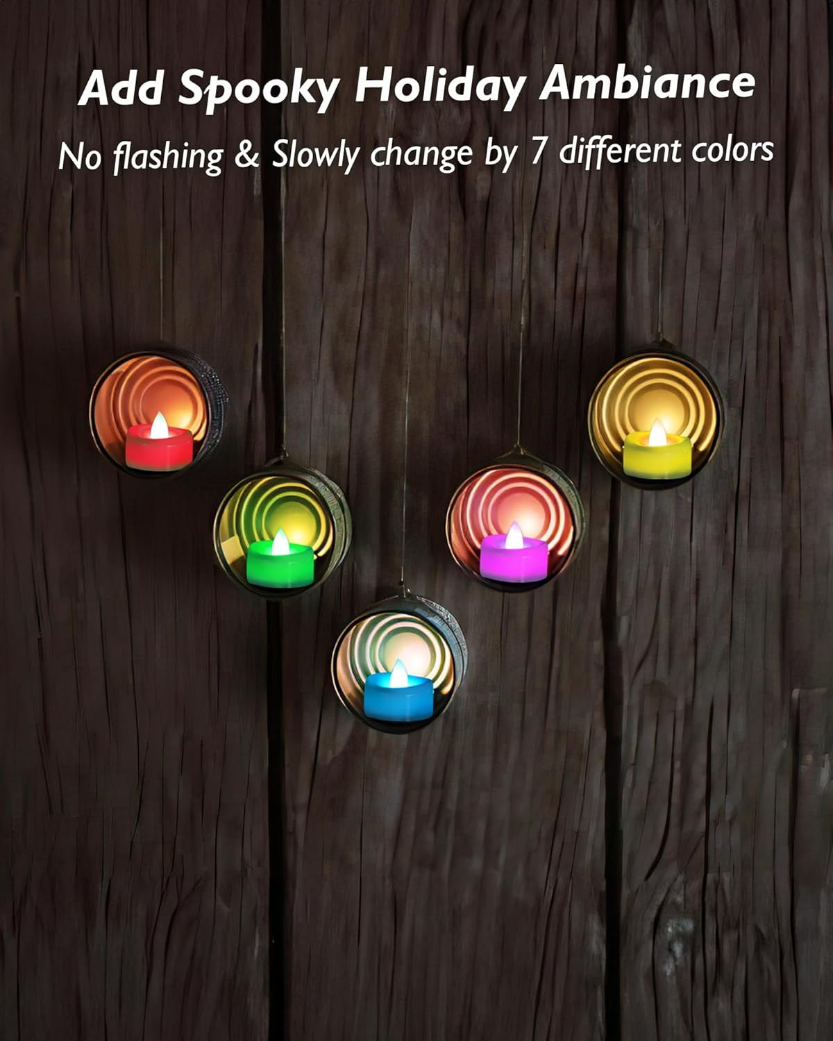 LED Candles, 24-Pack Color Changing Tea Lights Candles Battery Operated Bulk, Lo
