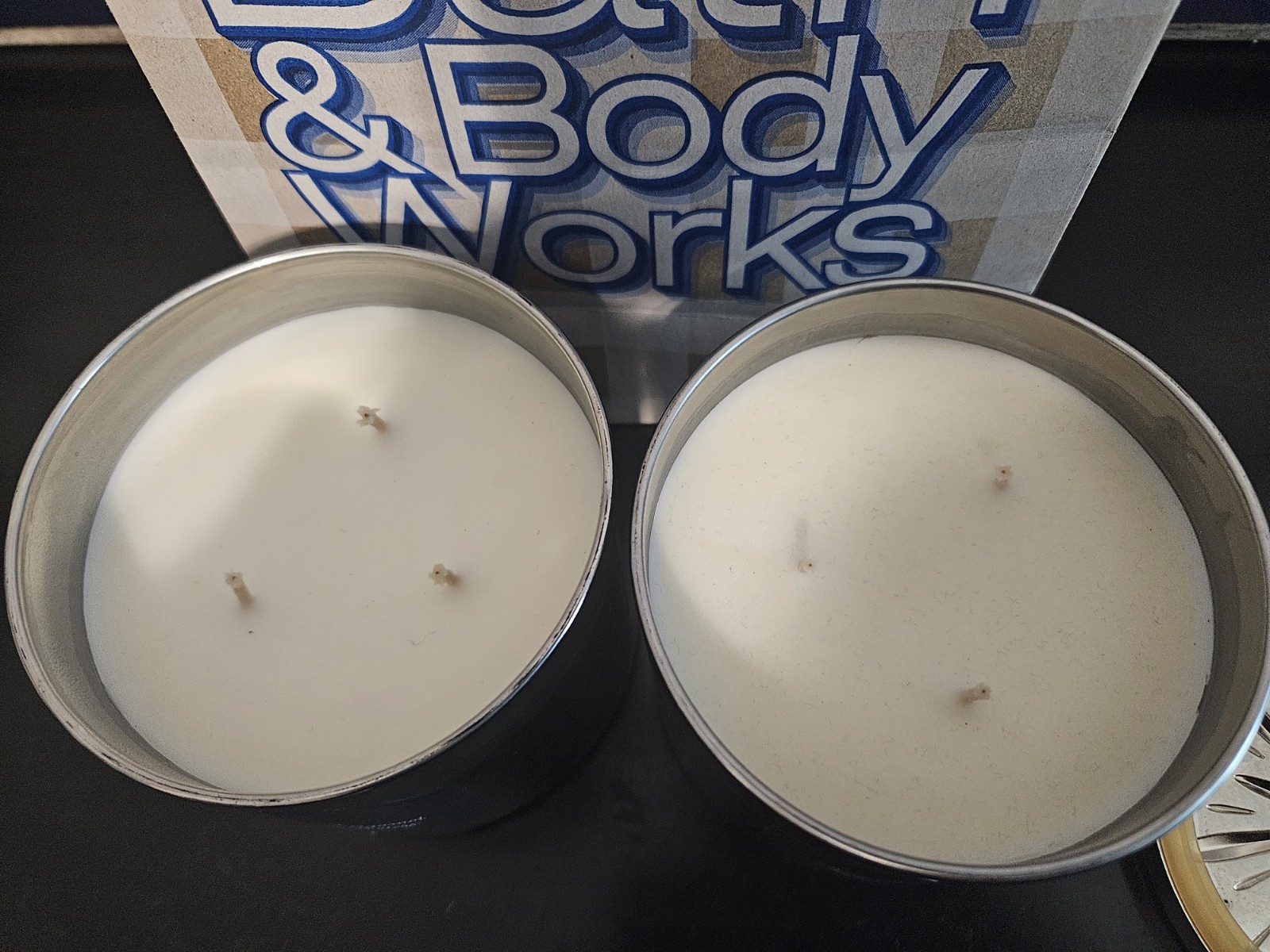 2 NEW White Barn Bergamot Water 3 Wick Scented Candle 14.5oz Bath And Body Works