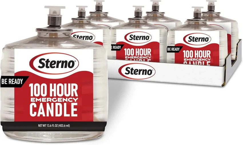 Sterno 100-Hour Emergency Candles – Long Burning Unscented Candles