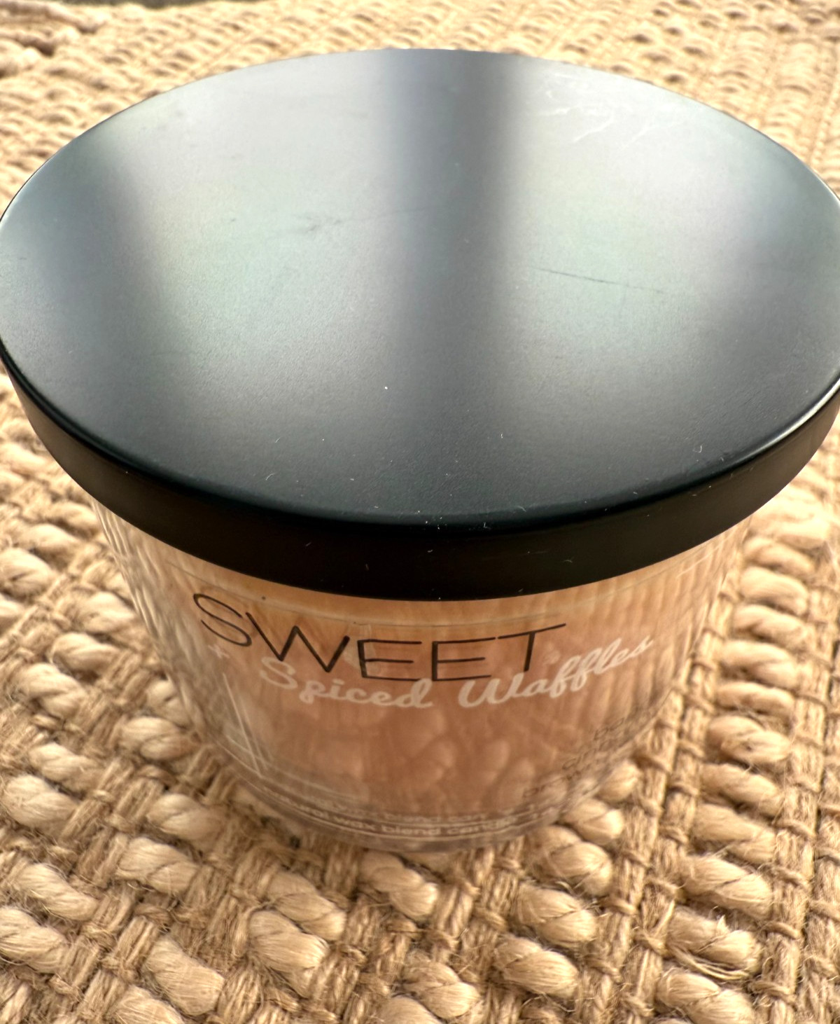 SWEET + SPICED WAFFLES 3-Wick Candle 14.25 oz Jar Banana Cinnamon Brown Sugar