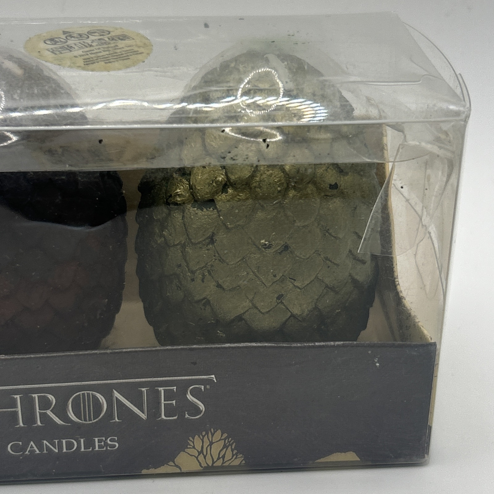 NEW Set Of 3 Game of Thrones Dragon Egg Candles From HBO Series COLLECTIBLES