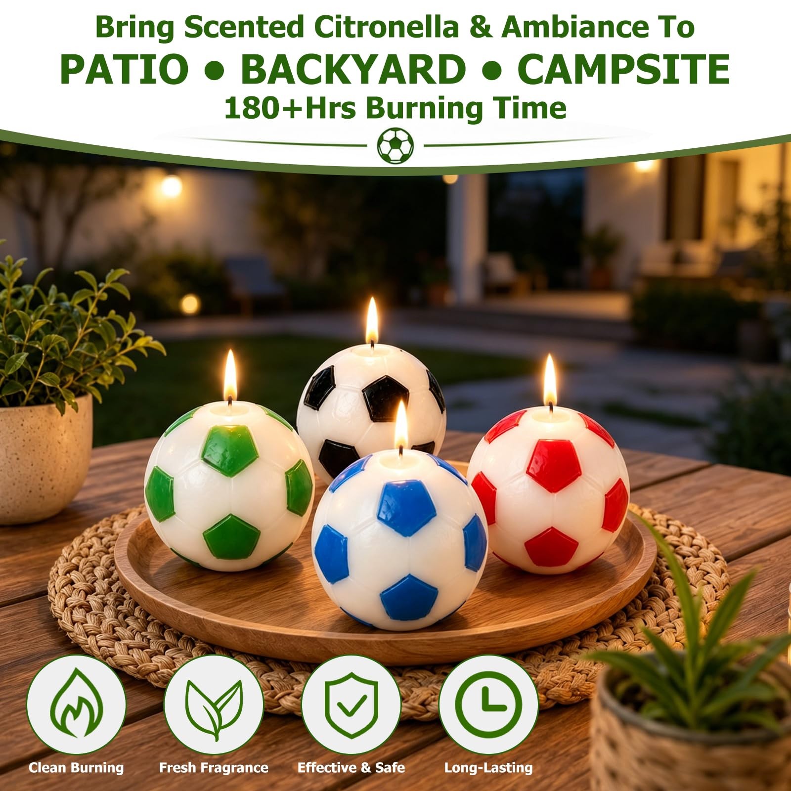 Larger Citronella Candles Outdoor Indoor – Citronella Candles for Patio Outsi…