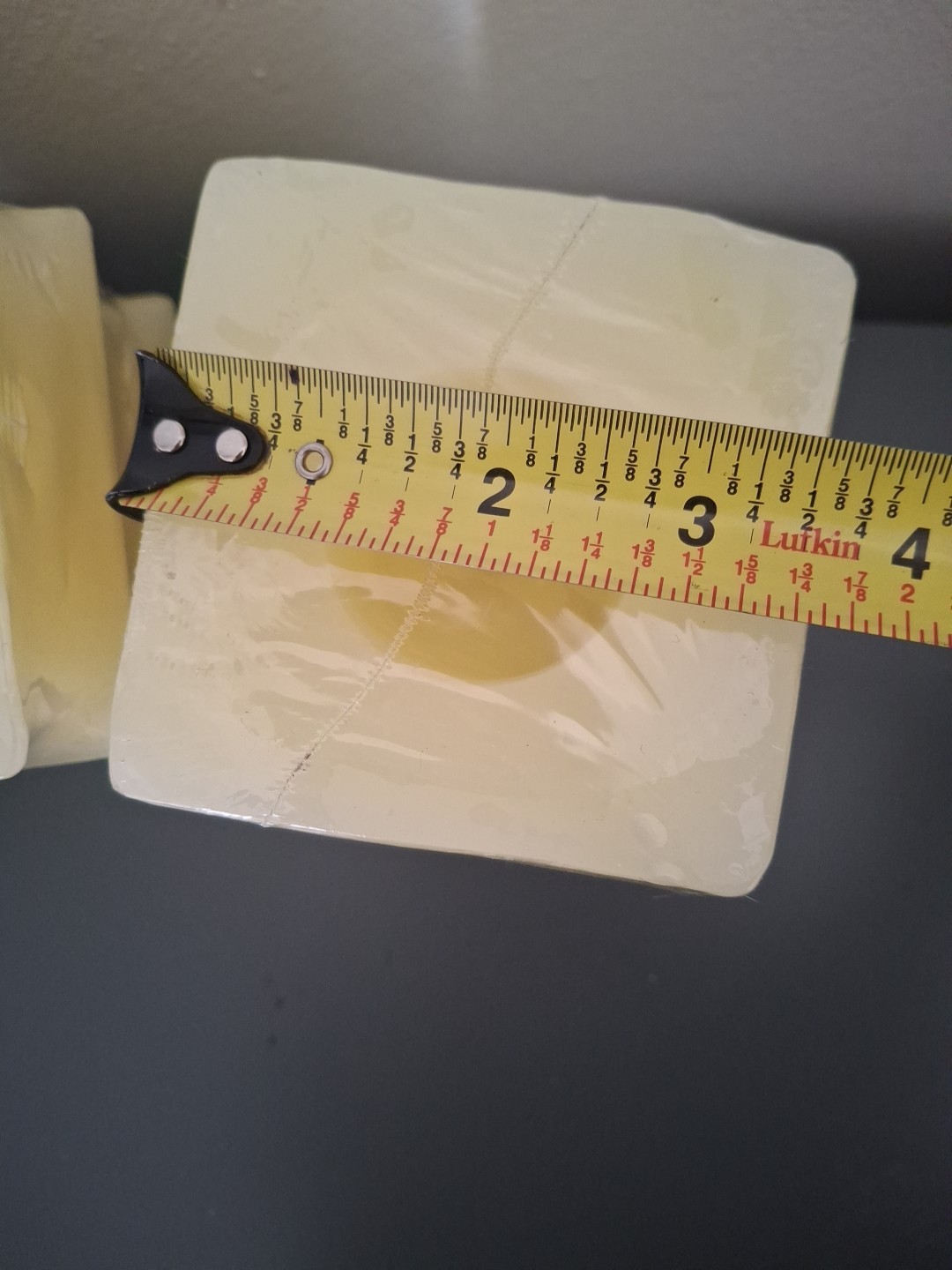2 Flameless Candles New Yellow/Butter 6″x4″ Vanilla Scented Modern Abstract