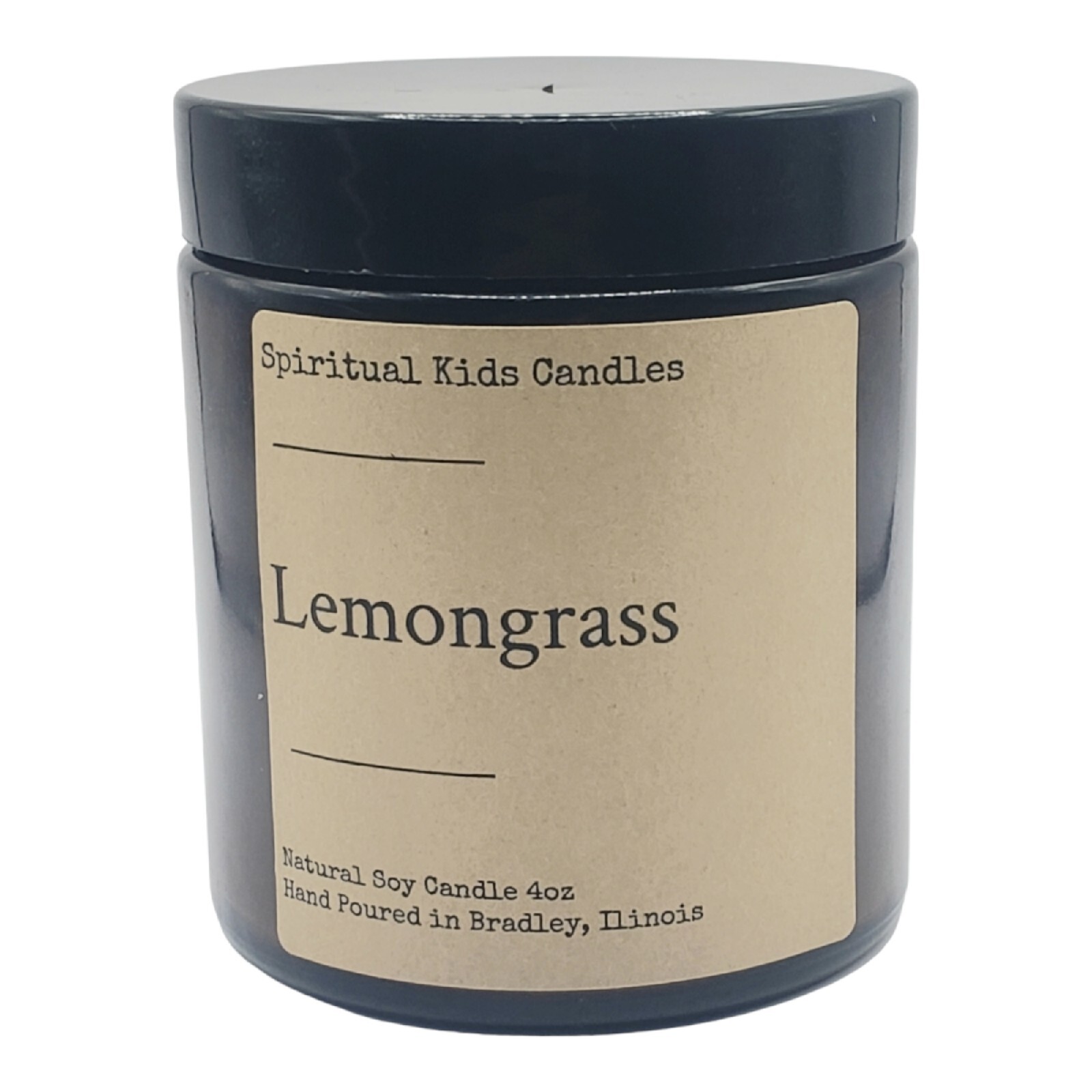 Lemongrass Soy Candle 4oz Jar 20-25 Hour Essential Fragrant Oils | Citrus