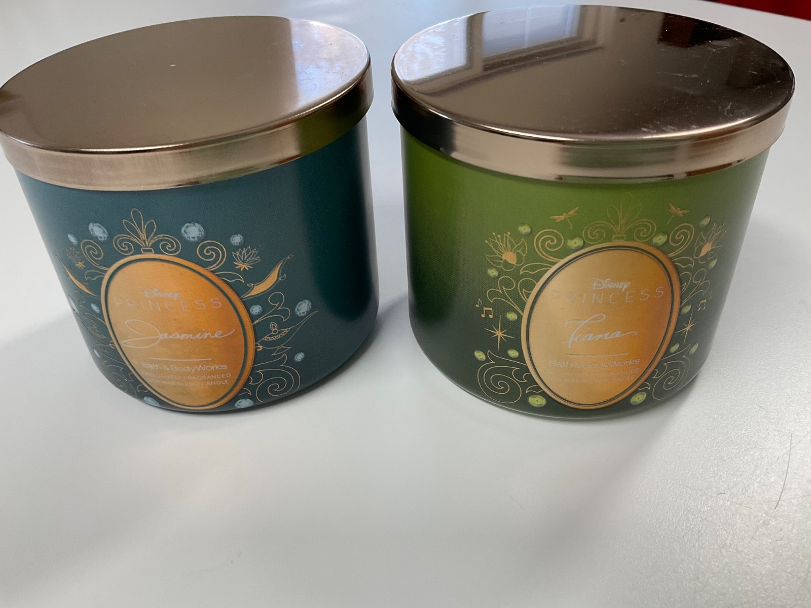 2 Piece DISNEY PRINCESS COLLECTION 3-Wick Candles 14.5 oz Bath & Body Works