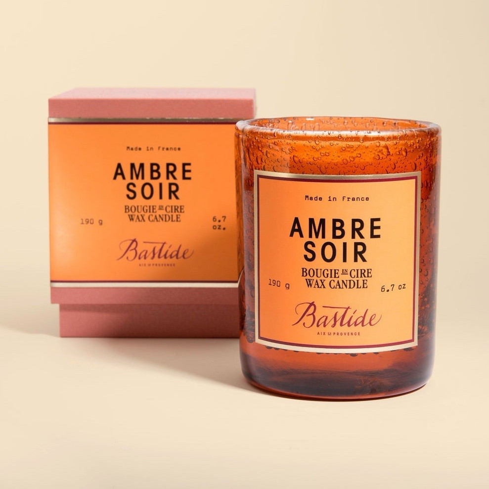Bastide Ambre Soir Scented Jar Candle Amber Glass 6.7 oz