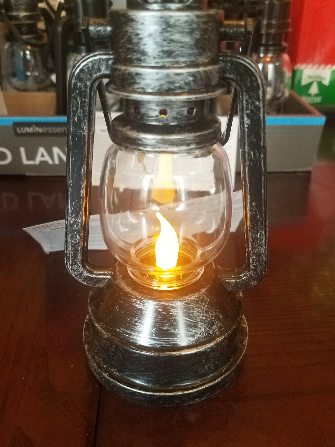 Luminessence LED Lantern Flickering Effect On/Off Switch 120 hours upc 639277801