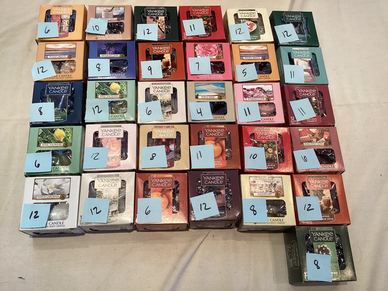 40 Yankee Candle Tea Light Candles Boxes RARE FREE SHIPPING (Liv1)