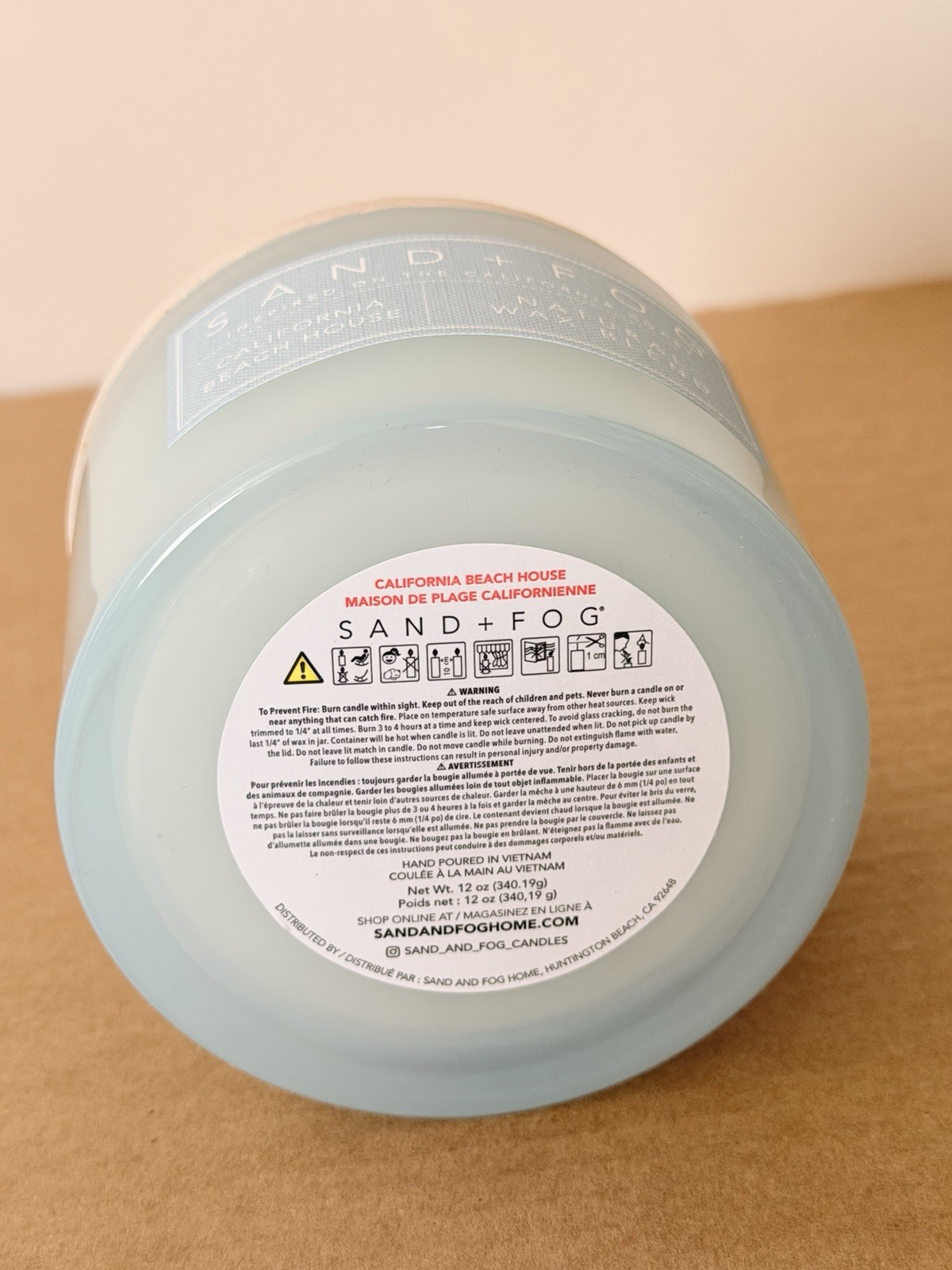 Sand + Fog California Beach House 2 Wick Candle – 12 oz Natural Wax Blend