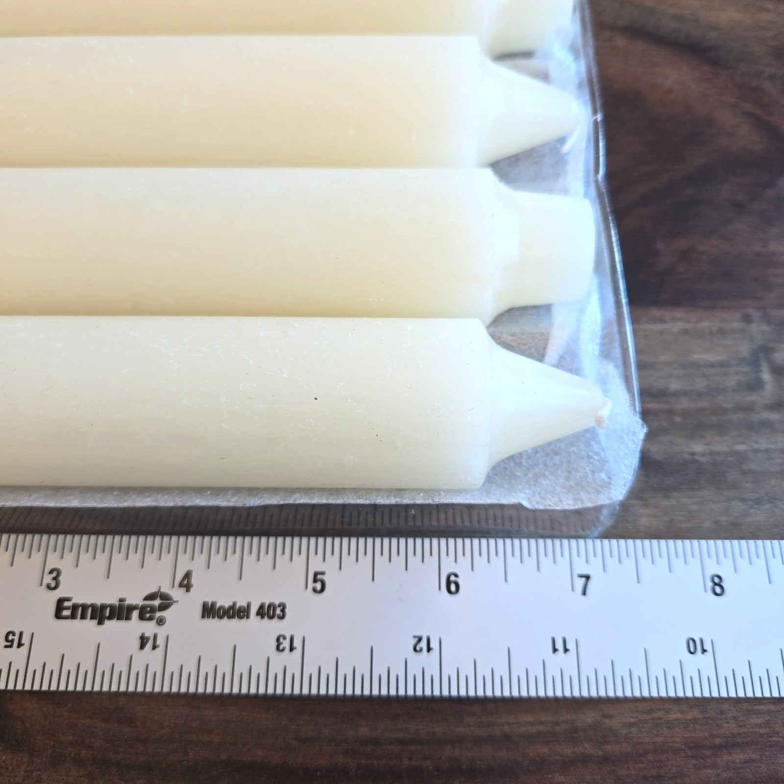 Root Timberline Collenette Candles 7″ Ivory Set of 4 New In Box