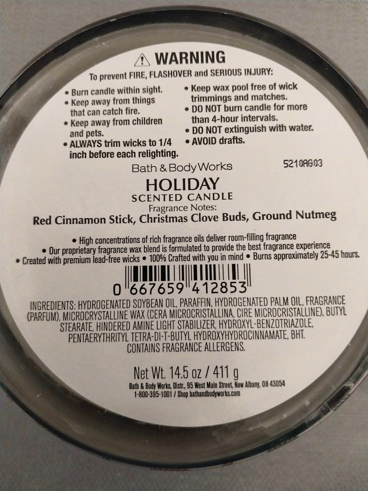 NEW! Bath & Body Works Holiday Christmas 3-Wick Candle