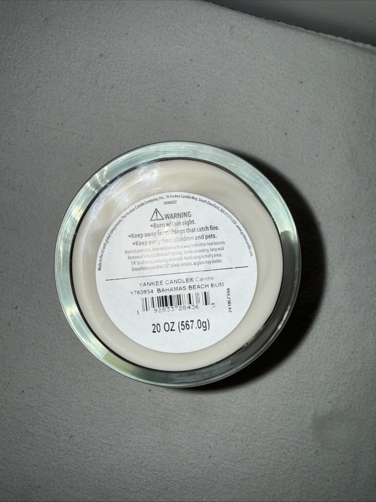 Yankee Candle 20 oz Bahamas Beach Bum Jar Rare Retired New