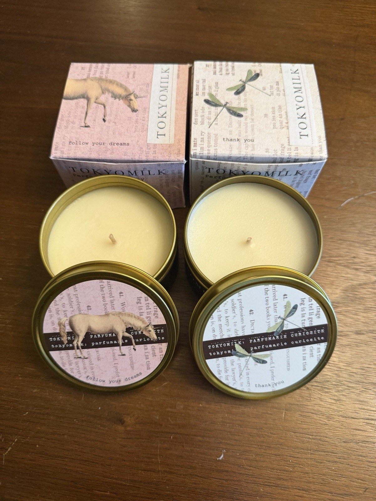 TokyoMilk No. 021 Perfumed Luminary Candle 6 Oz Set Of Thank You Follow Dreams