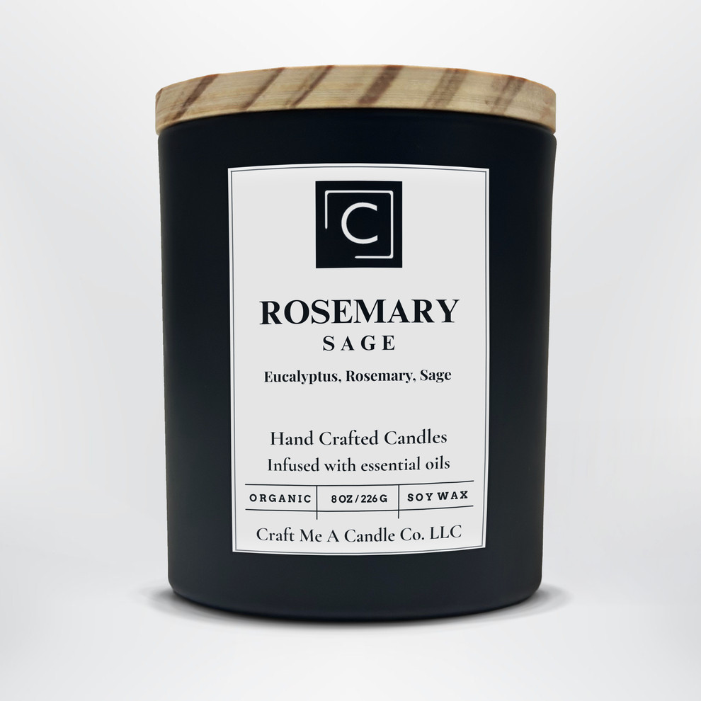 Rosemary Sage Scented Candle – Eucalyptus, Rosemary, Sage
