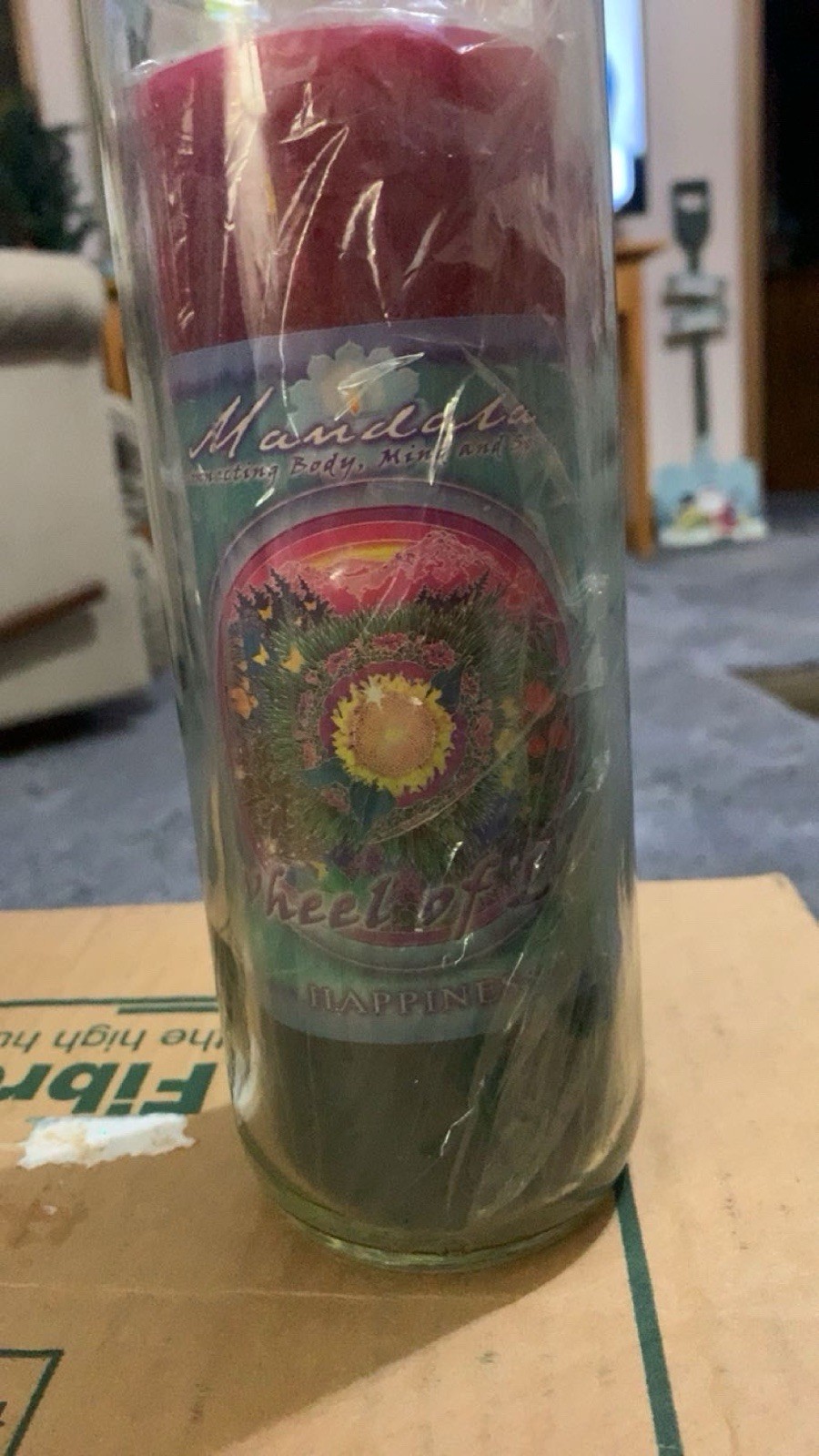 Mandala Glass Pillar Candles