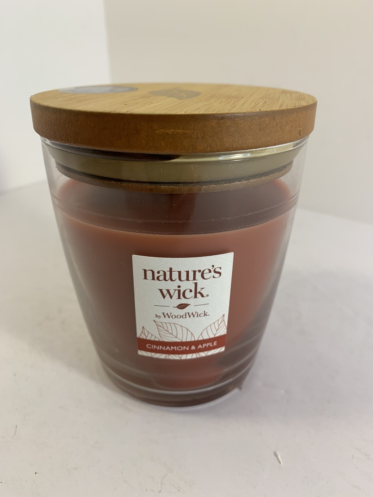 Nature’s Wick by WoodWick Cinnamon & Apple Scented Candle 10oz Crackles