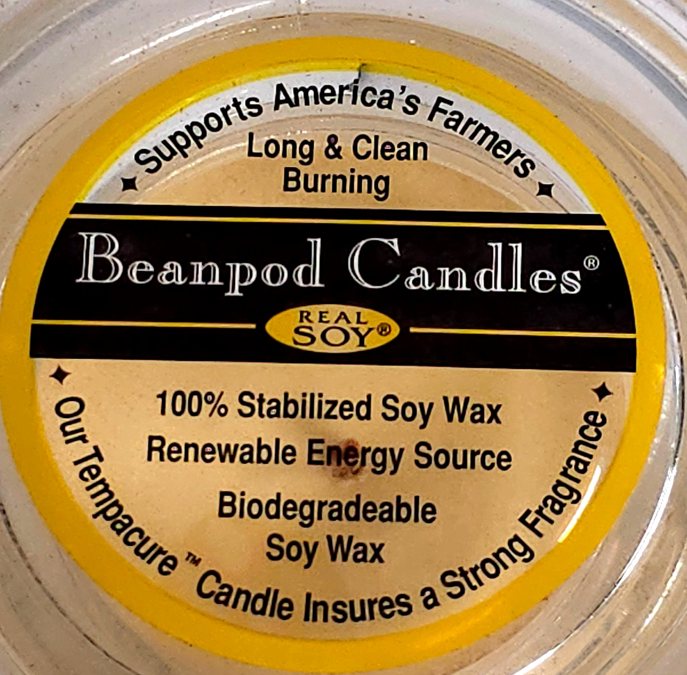 NEW Beanpod Candles American Harvest 16 OZ Real Soy Wax LARGE Jar Candle w Lid