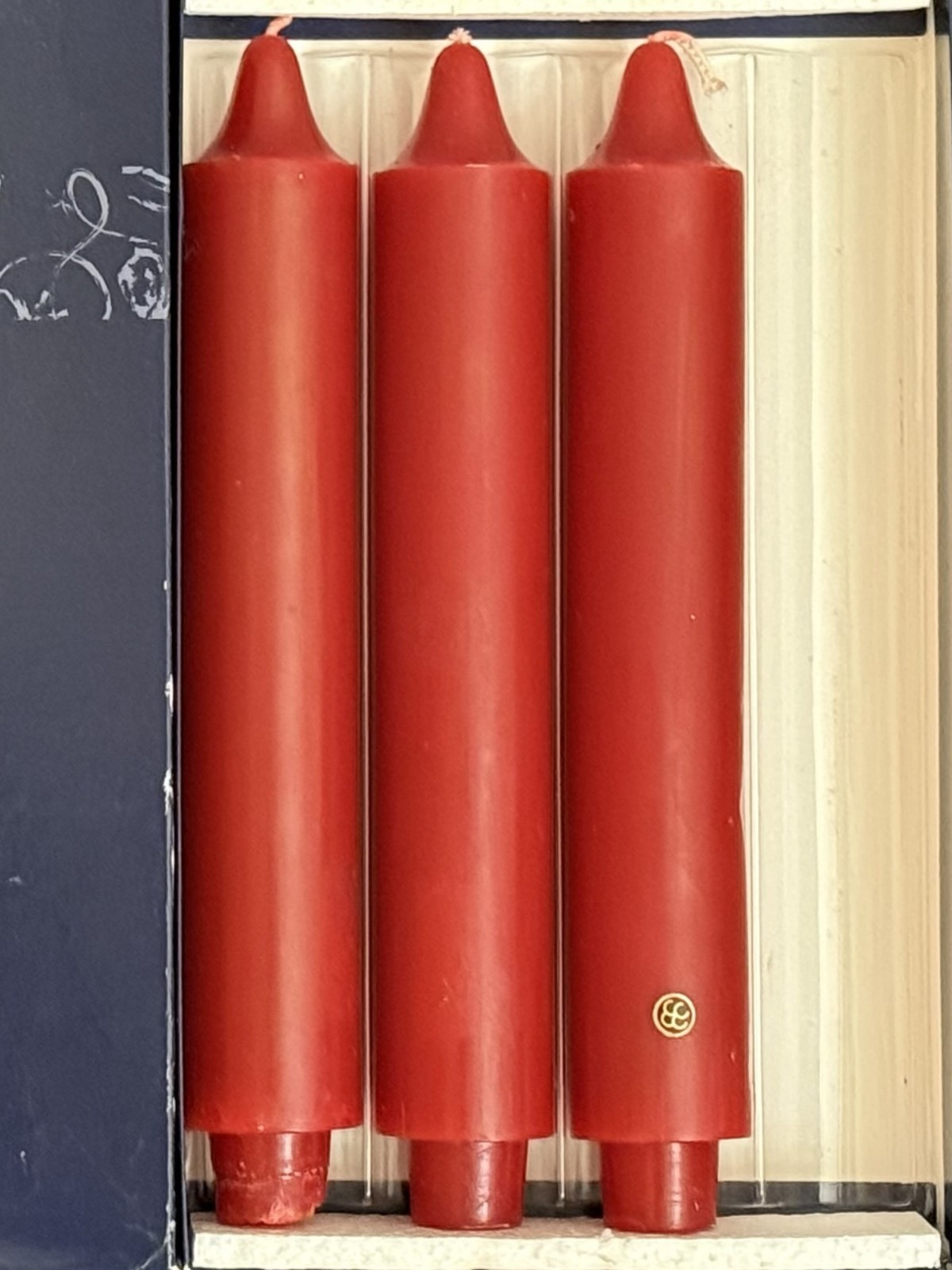 Colonial Candle CRANBERRY 9″ Cordless Candles Taper DINNER CANDLES Box of 3