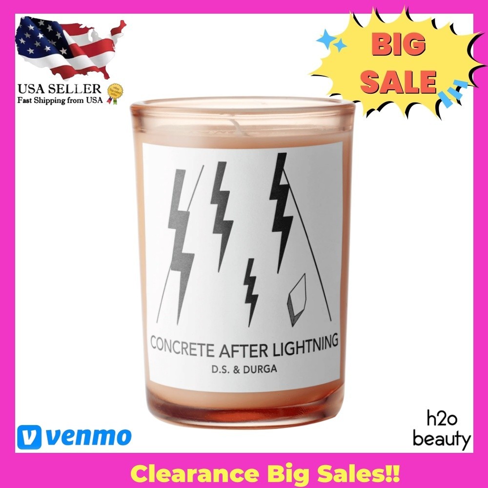 C D.S. & Durga Concrete After Lightning Perfumed Candle 7oz EXP 03/28 NEW IN BOX
