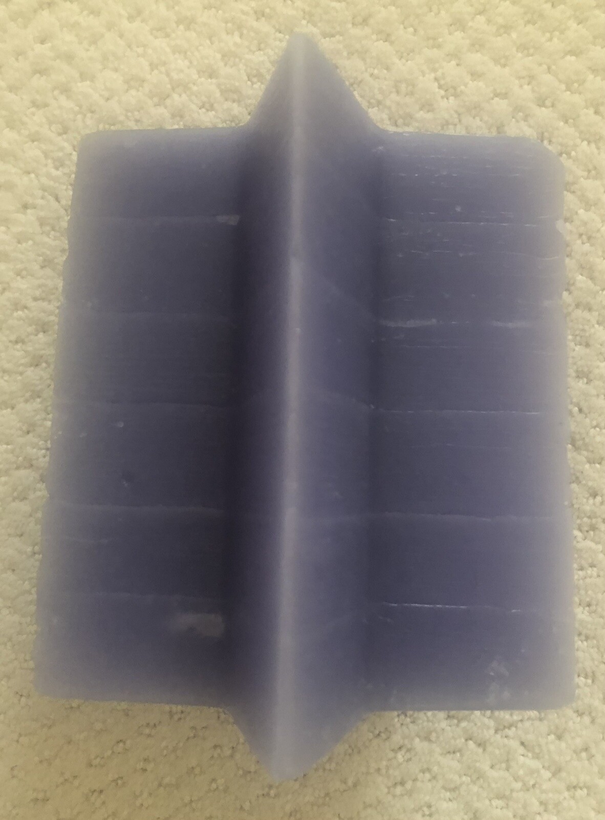 Star Shaped Purple Candle 5 7/8 x 5 1/2 in