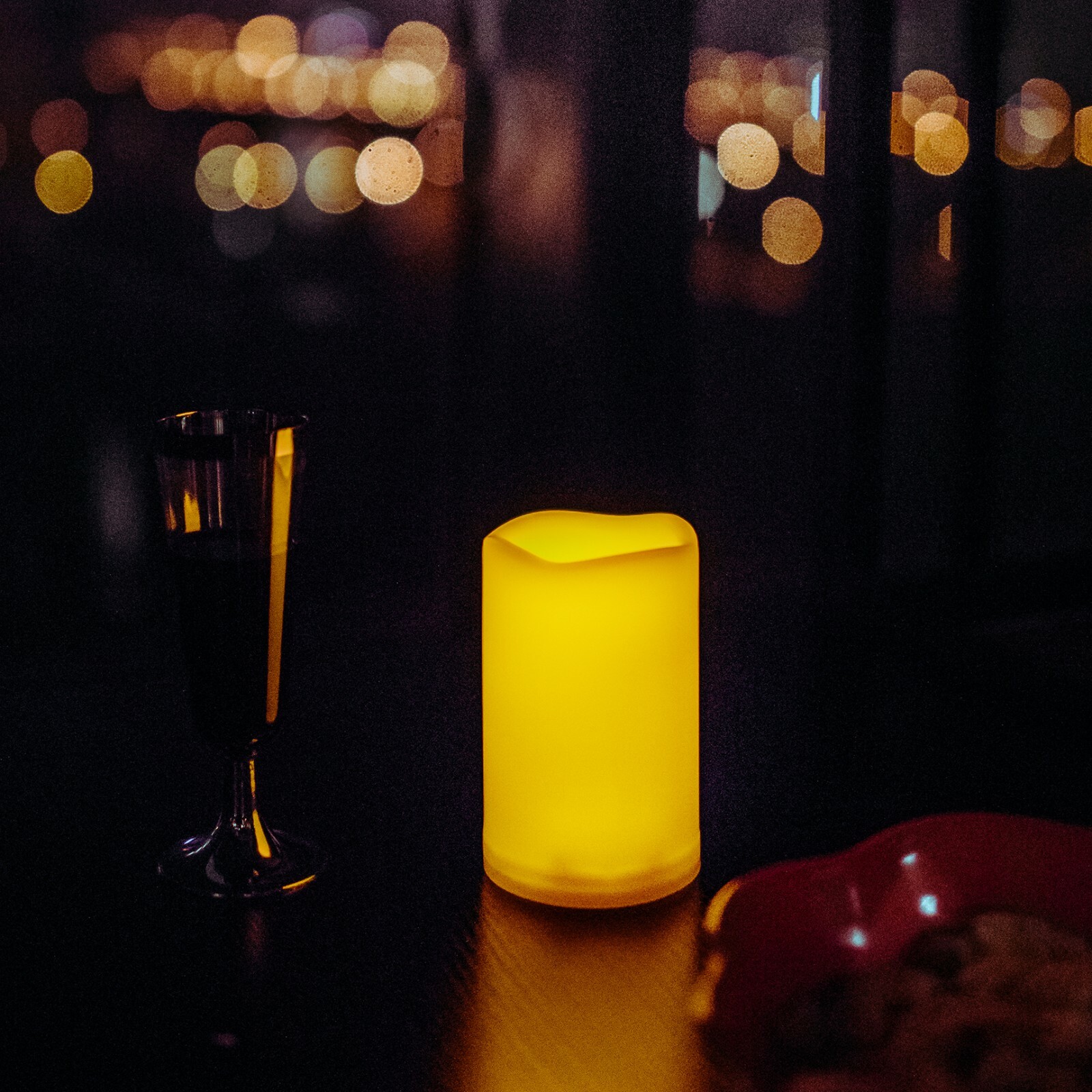 3″x5″Flickering Flameless LED Pillar Candle with Timer/Remote Outdoor Decorative