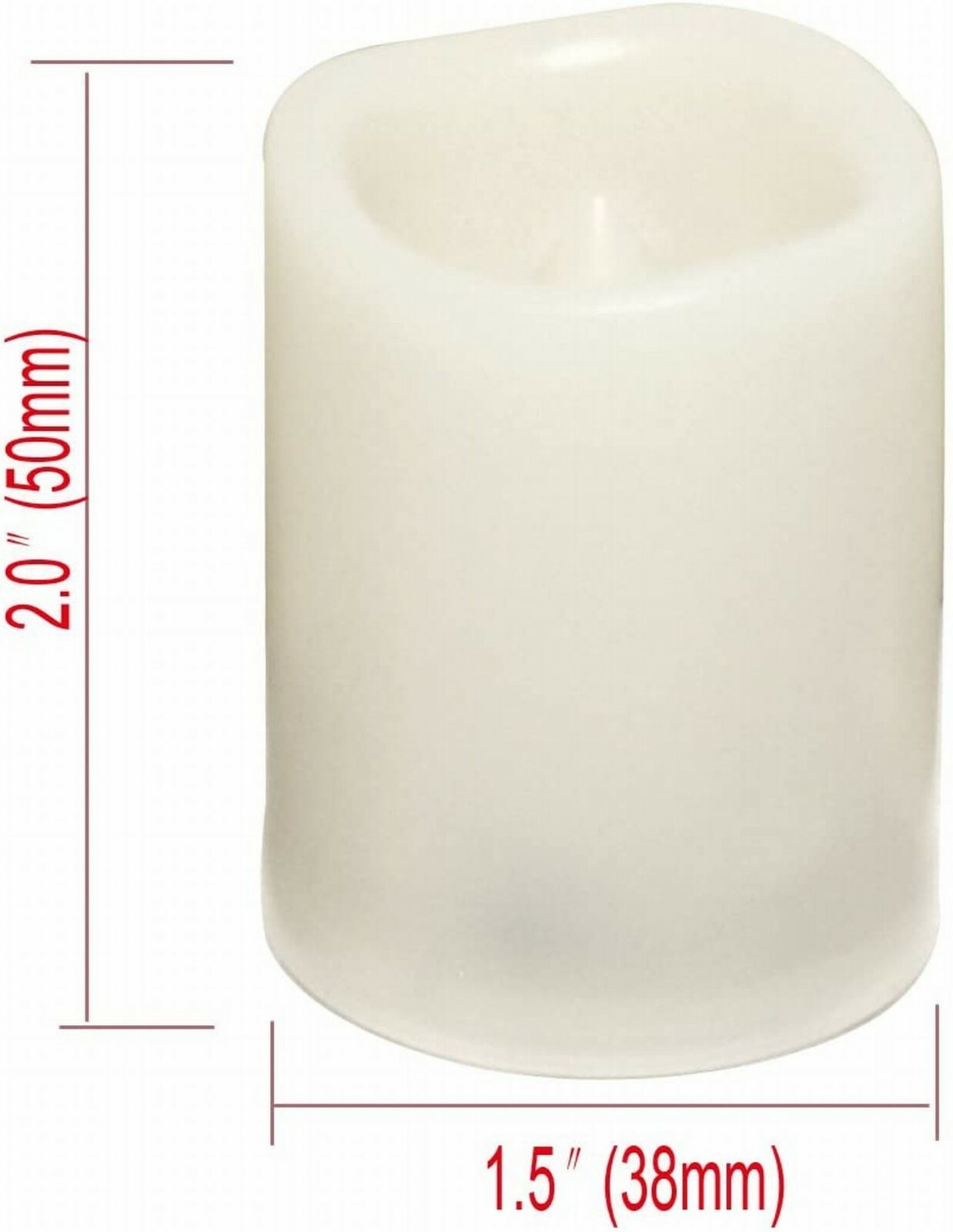 EcoGecko Set of 6 Indoor/Outdoor Votive Flameless LED Candles with Timer, 400 hr