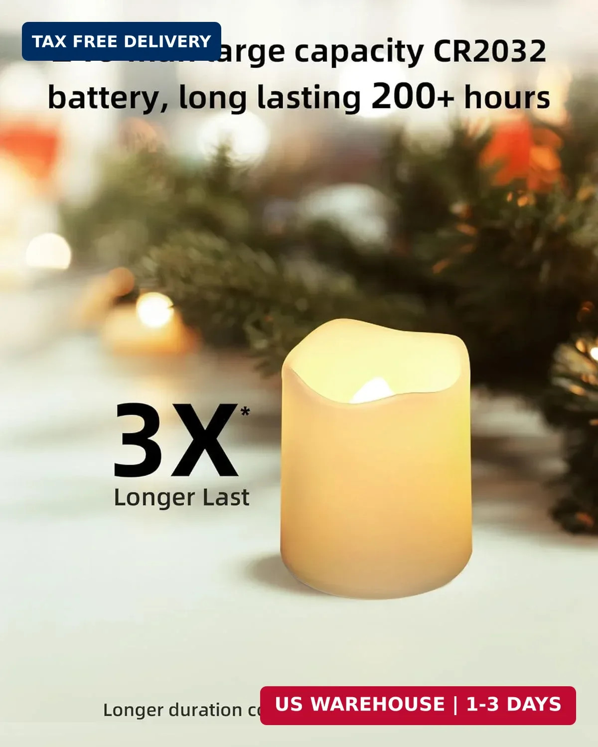 SHYMERY Flameless Votive Candles,Flameless Flickering Electric Fake Candle,24 Pa