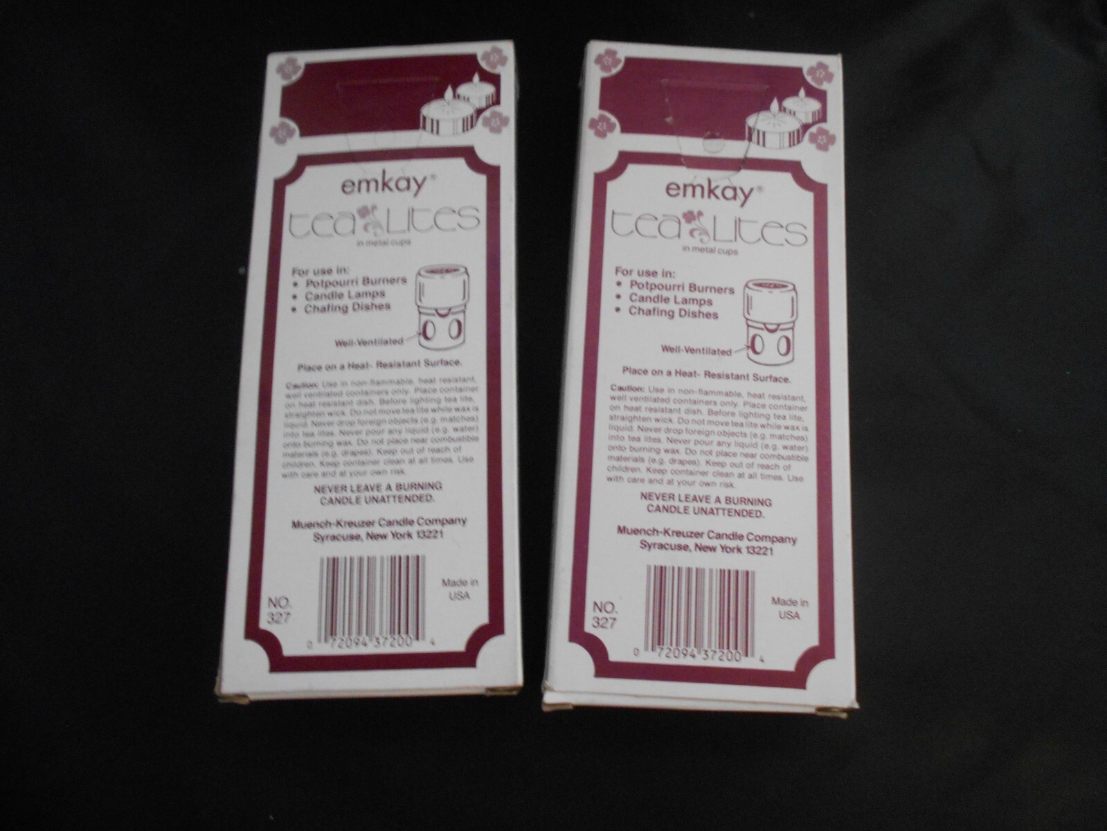 Two Packs of 10 White Tea Lites Candles in Metal Cups