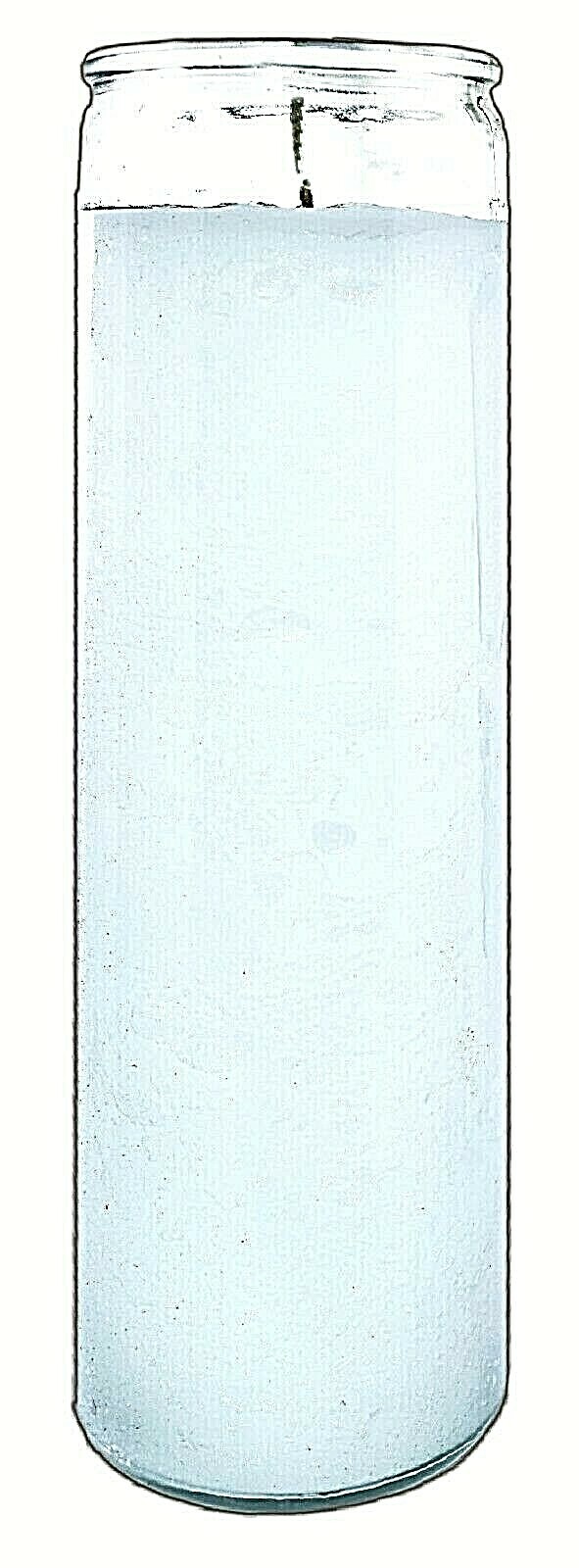 CANDLE GLASS JAR PLAIN WHITE VELA BLANCO BURNS 120 HOURS