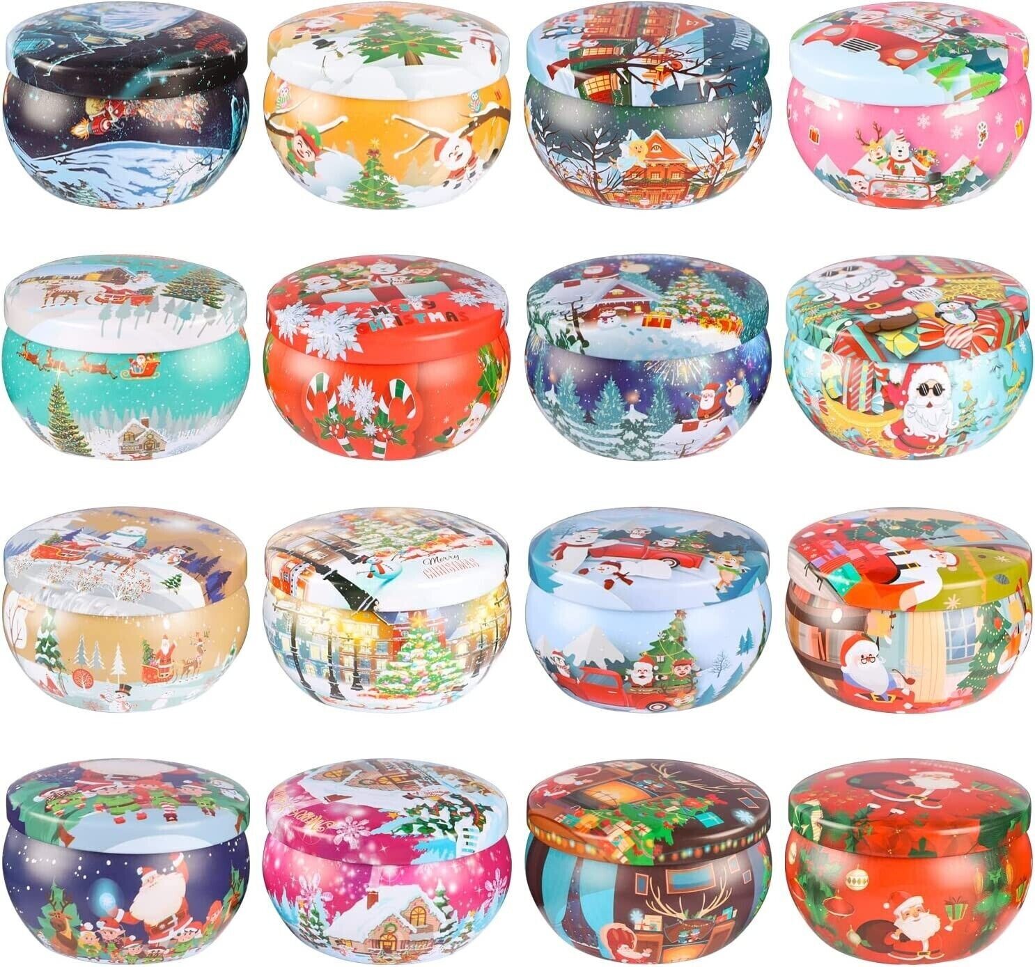 16 Pack Christmas Scented Candles Gift Sets, Natural Soy Wax 2.5 Oz Unit