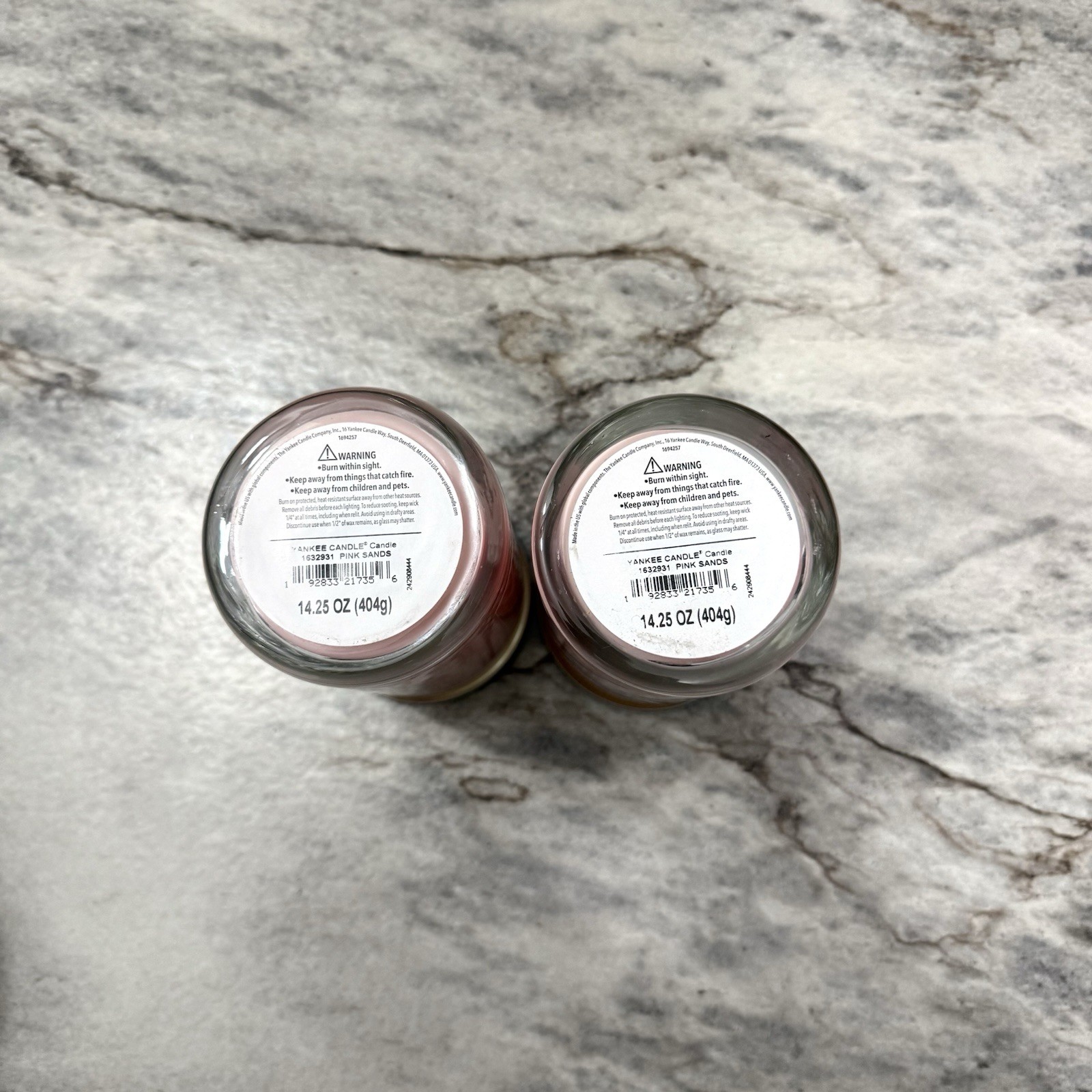 LOT OF 2 – NEW Yankee Candle Pink Sands 14.25oz Medium Jar Candle Beach Scent