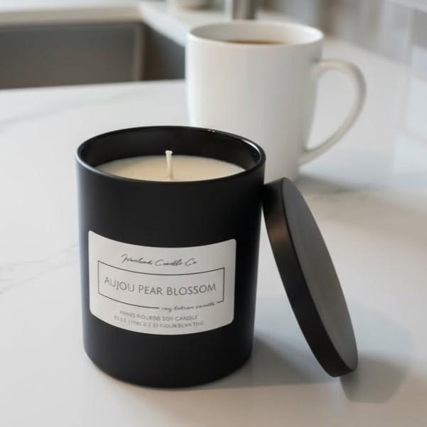 8.5 oz Black Matte Tumbler Soy Lotion Candles – 55+ Hours Burn time