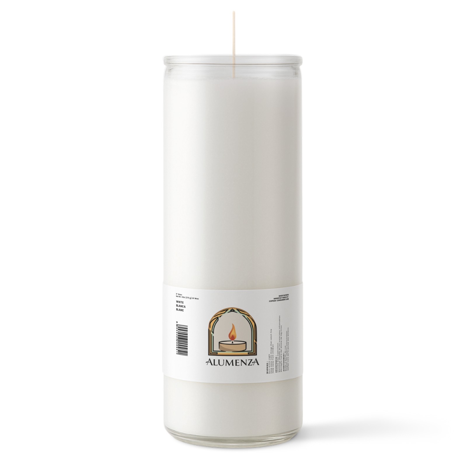 Alumenza 90 Hour Devotion Prayer Candles in Glass Jar Clean Burn Unscented