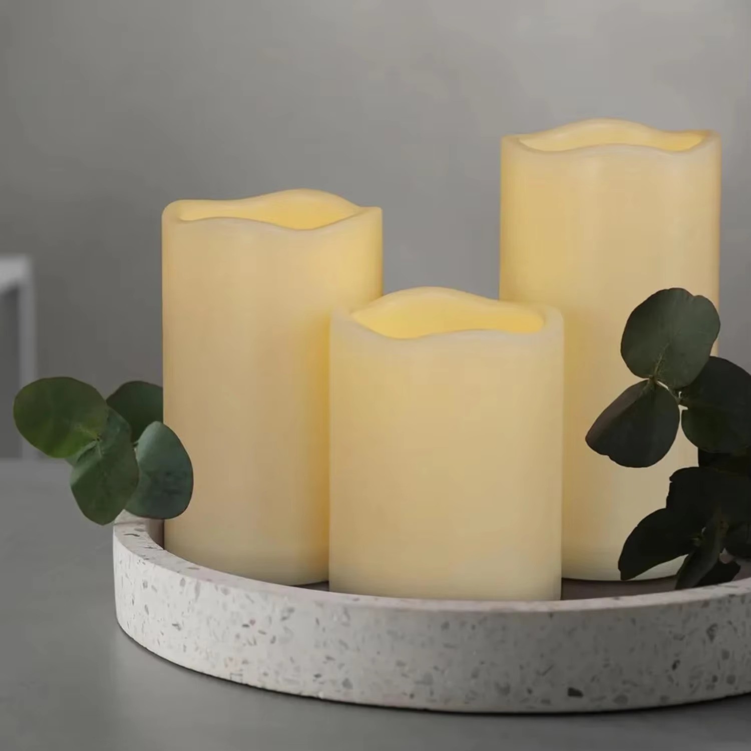 LED Flameless Candles Wax Pillar Battery Operated Candle Remote Control Timer