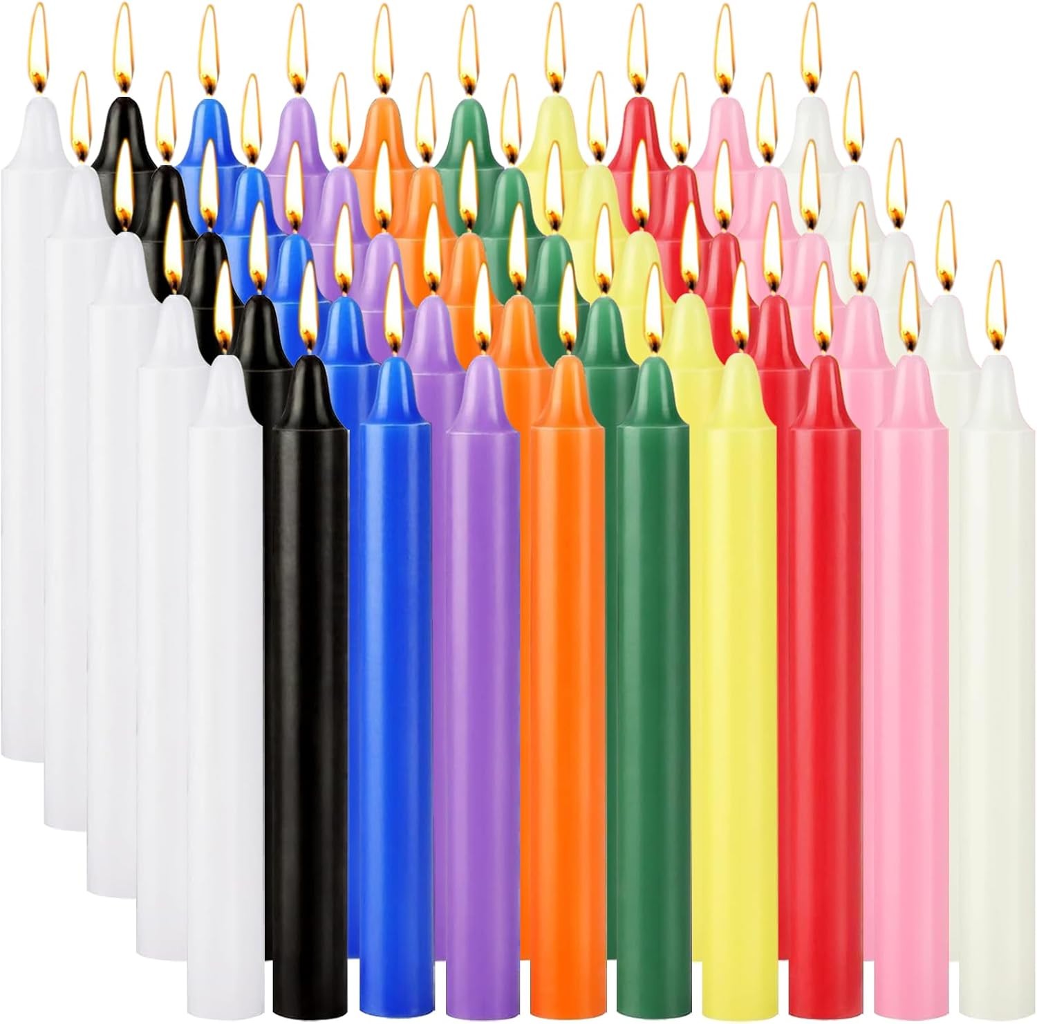 Spell Candles 100 Pack Bulk – 4 Inch Colored Mini Taper Candles for Rituals, …