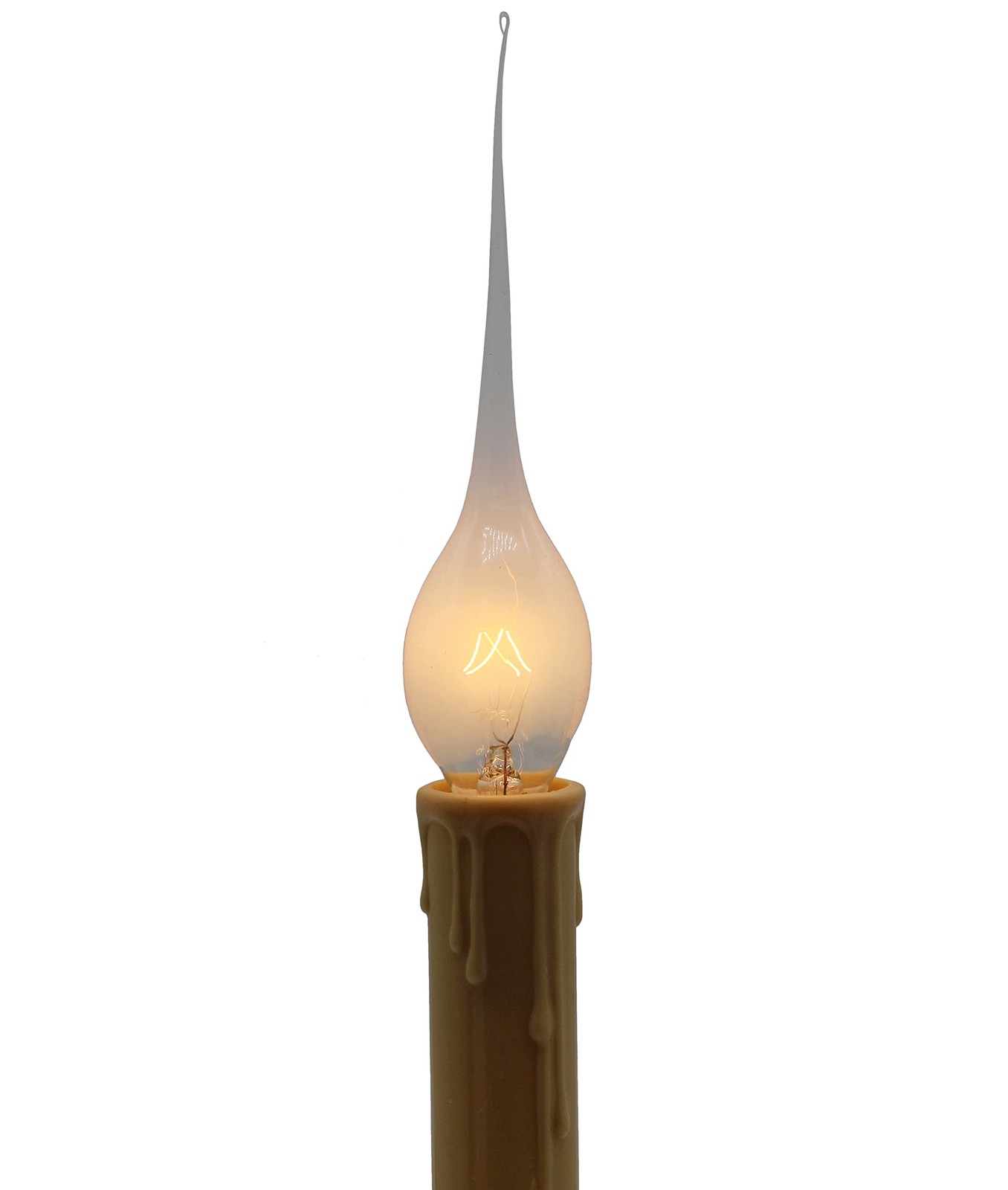 Creative Hobbies 7 Inch Electric Rustic Country Candle Lamp with On/Off Cream