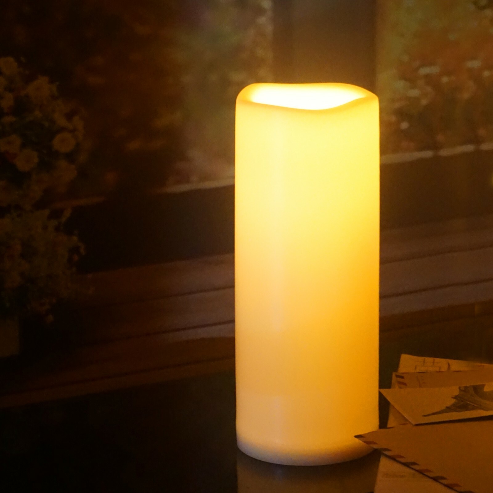 4”x10” Battery Operated Candle with Timer Large Led Candle Outdoor Waterproof