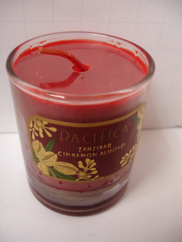 Pacifica ZANZIBAR Candle Cinnamon Almond Natural Essential Oils Discontinued