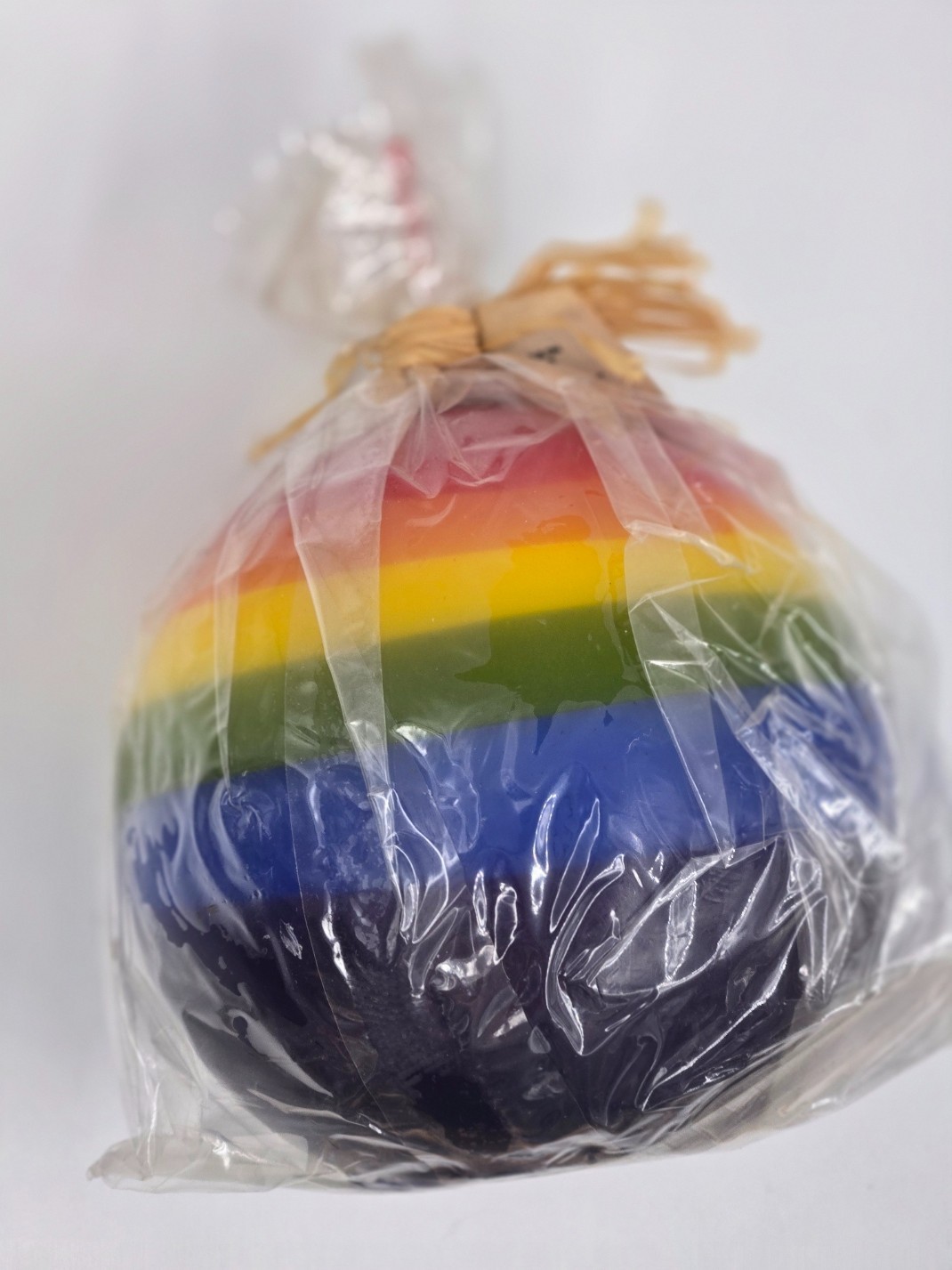 NEW Rainbow Ball Candle 12 x 7 inches by Waxworks. LGBTQ+ interest. 1 pound