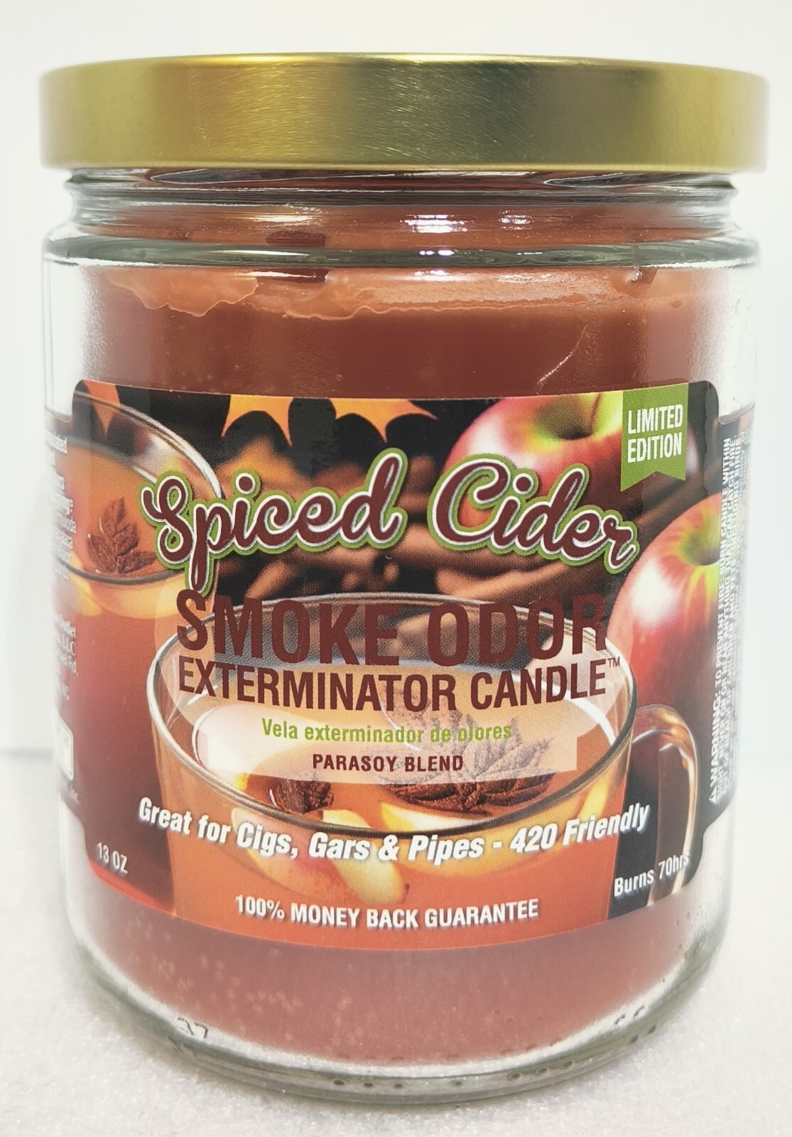 Smoke Odor Exterminator 22 oz Jar Candle, Spiced Cider. Including 13 oz Wax.