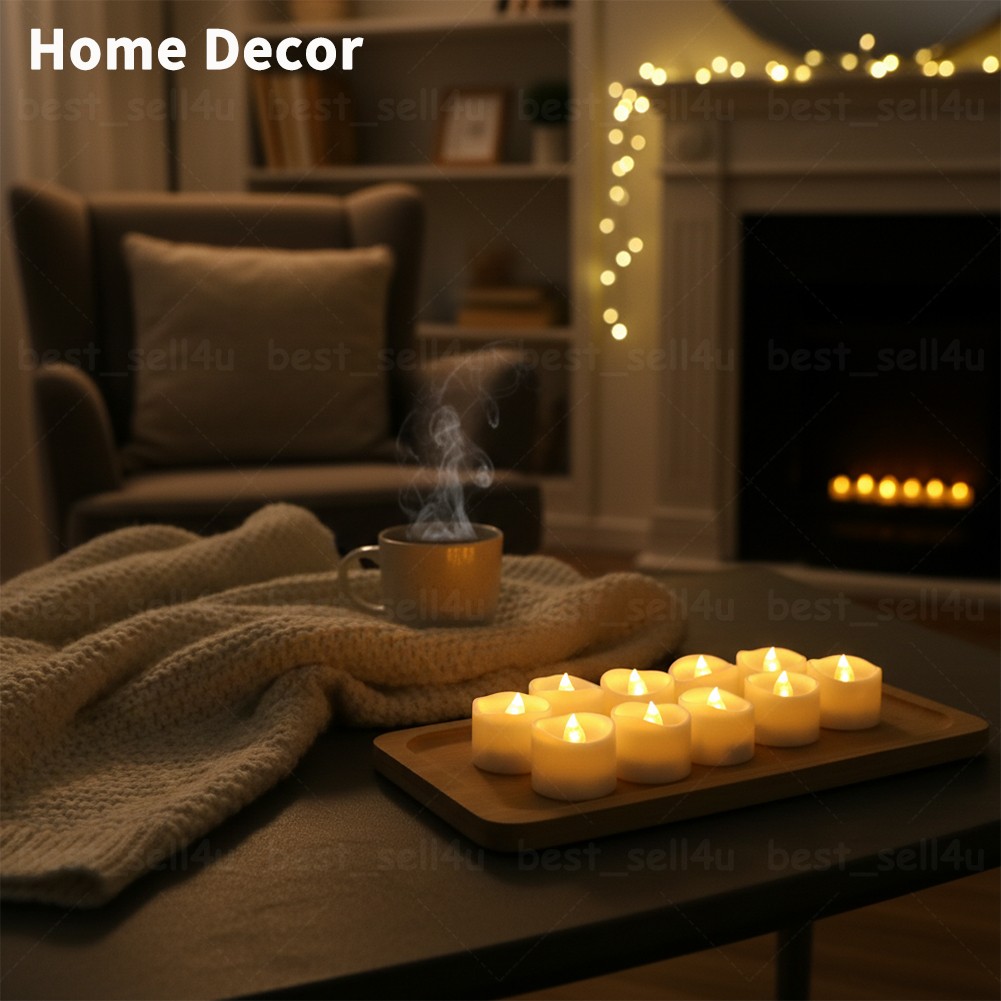 24pcs Flickering LED Tea Lights Candle Lamp Battery Operated with Remote Control
