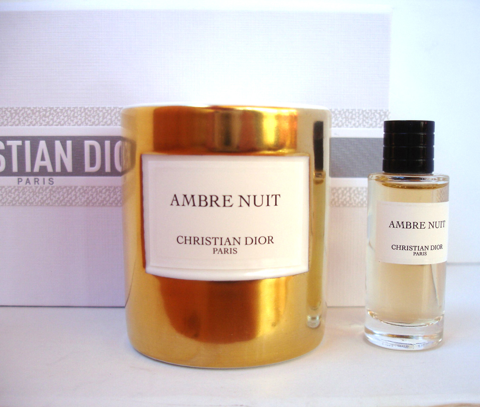 Christian Dior AMBRE NUIT Amber Perfume & Amber Nuit Candle Gift Box Limited Ed.