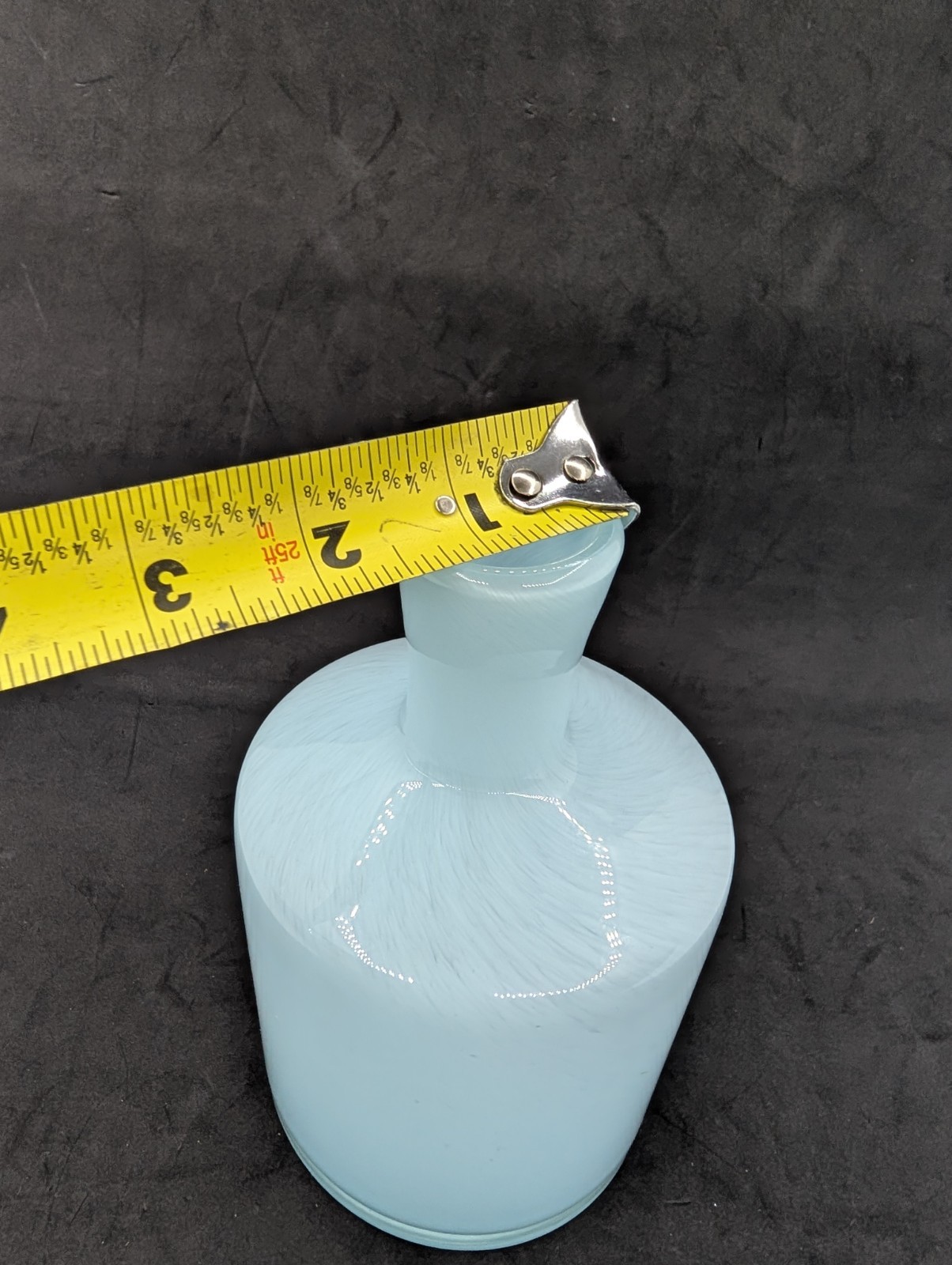 Empty Diffuser Glass Vessel Art Glass for natural wood reeds blue swirl