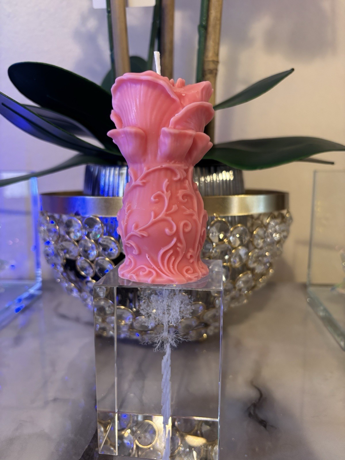 Handmade Flower Shaped Decorative Candle Assorted Colors Floral & Garden Theme