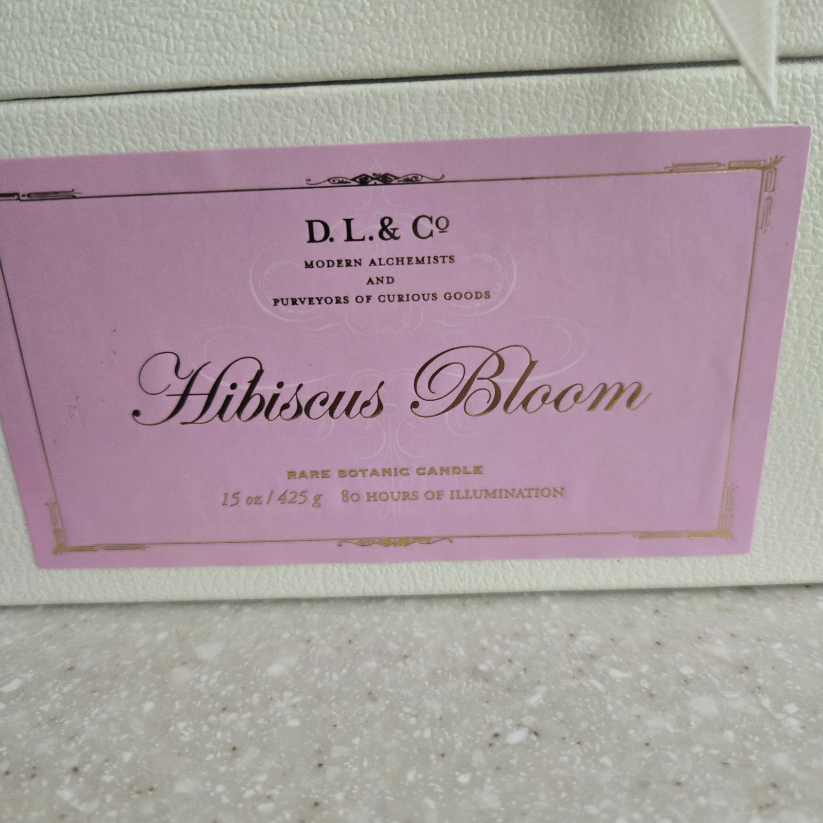 D.L. & Co. Rare Botanical 3 Wick Candle In Box-Hibiscus Bloom-15 OZ-Discontinued