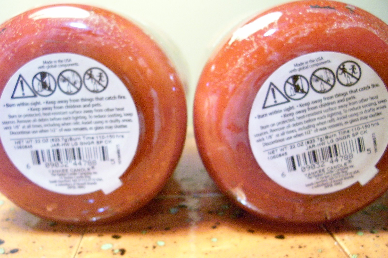 yankee candle 2-22oz JARS GINGER SPICE COOKIE + 2 TARTS